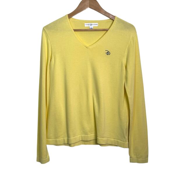 Walt Disney World x Tommy Hilfiger Womens Size Large Yellow Golf Sweater - Picture 1 of 5